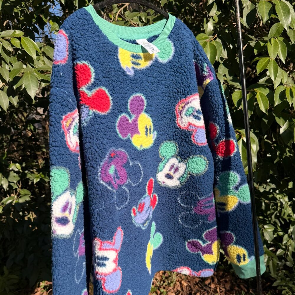 Disney Mickey Mouse Fleece Pullover – Blue Multicolor – XL